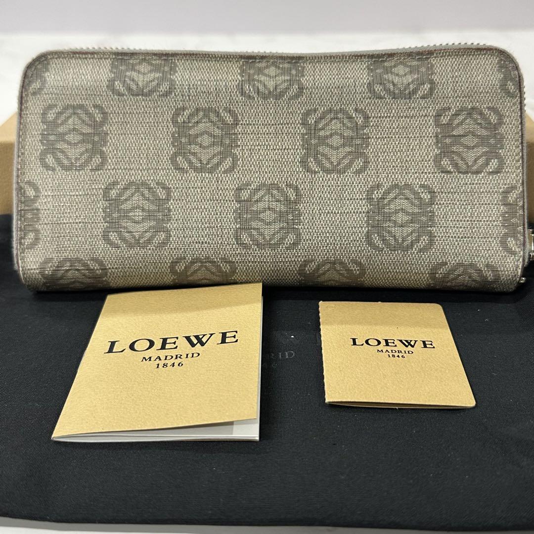 新品同様‼️ ロエベ　LOEWE 財布　長財布　アナグラム　ラウンドファスナー