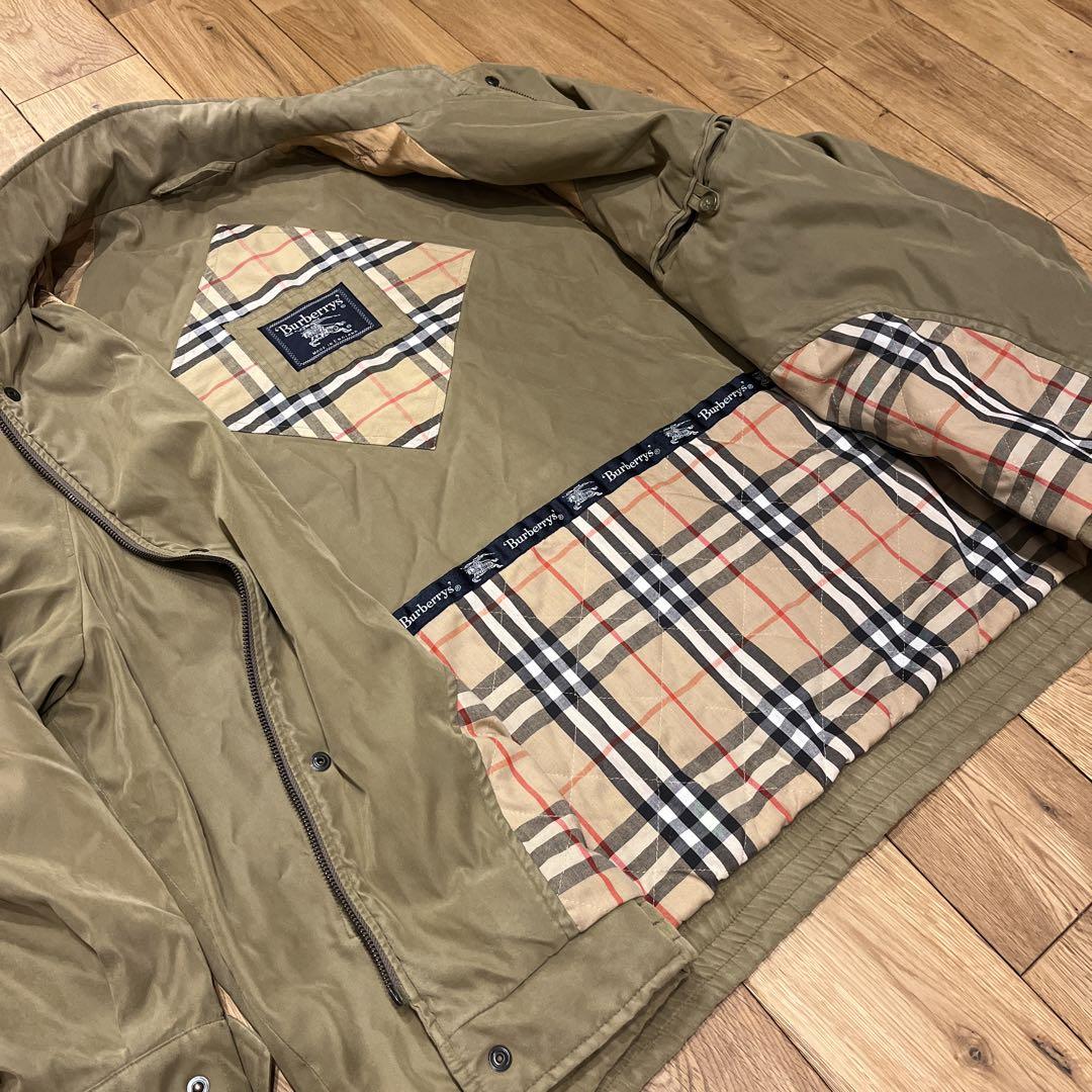 Burberryカーキ スタンドカラー ジャケット　バーバリー ENGLAND製