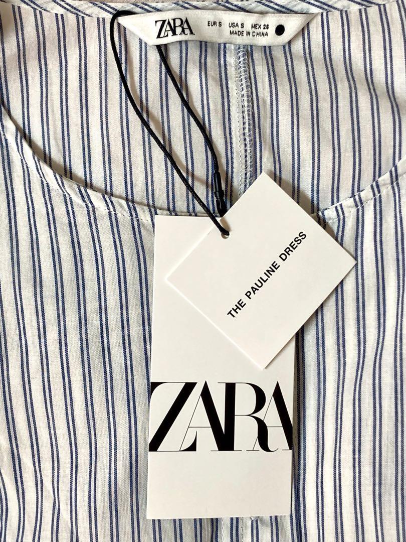 ZARA 総柄　ブラウン　ストライプシャツワンピ　trf collection ZARA 総柄 ブラウン ストライプシャツワンピ trf collection