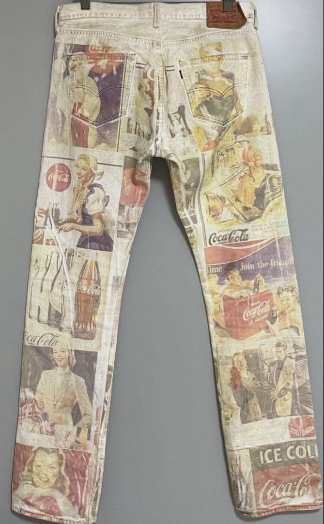 Levi's 501 Coca-Colaデザインパンツ W34 L36