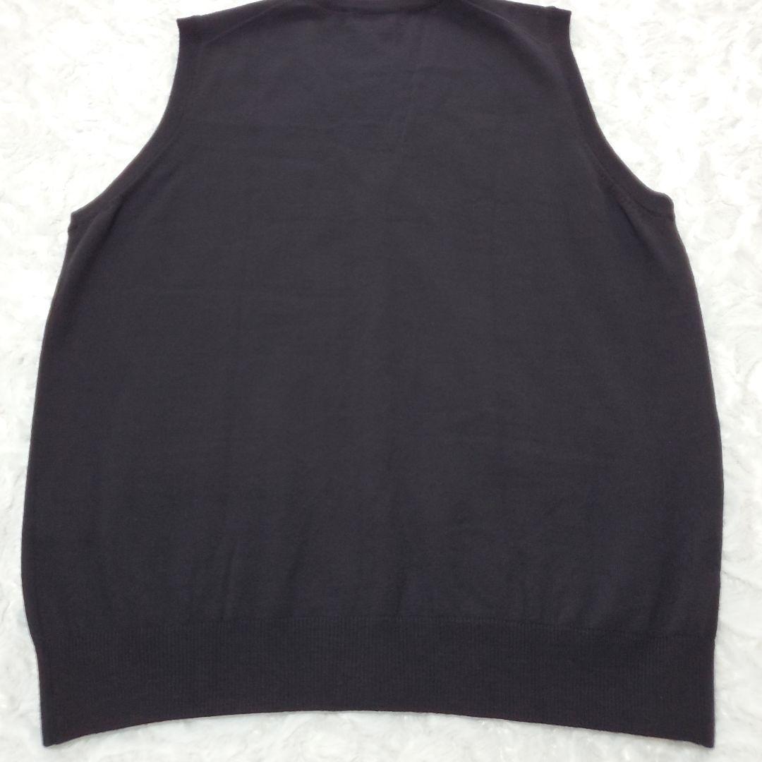 【新品・未使用】ブラック ニット ベスト LL　インナーベスト