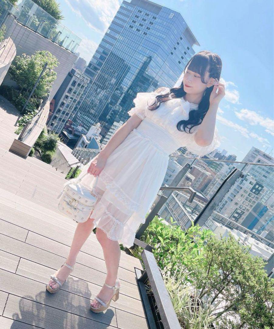 リズリサ LIZLISA チュール ボウタイ フィッシュ テール ワンピース 黒 チュールボウタイフィッシュテールワンピース ｜ LIZ LISA