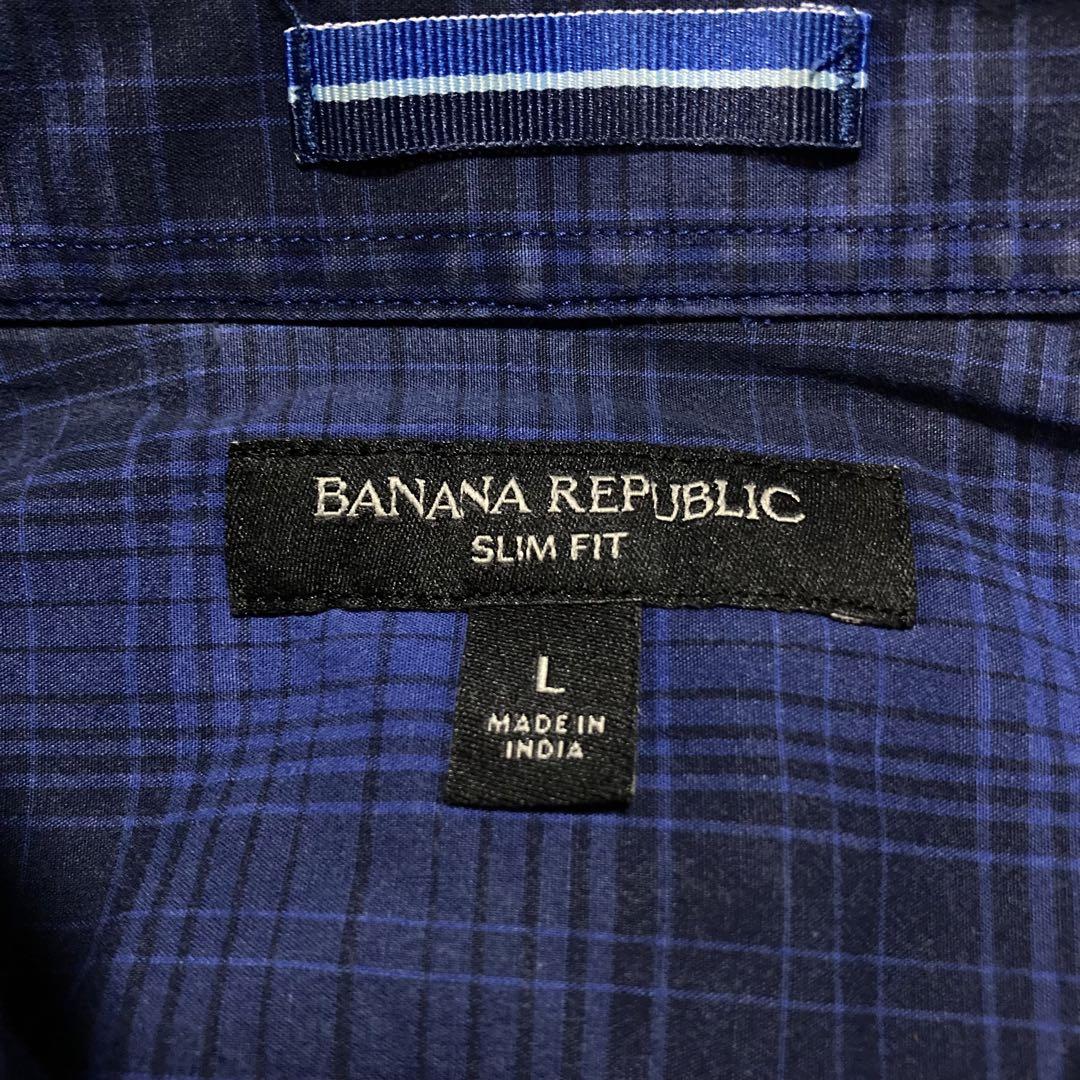 トップス BananaRepublic WesternShirt OmbreCheck L