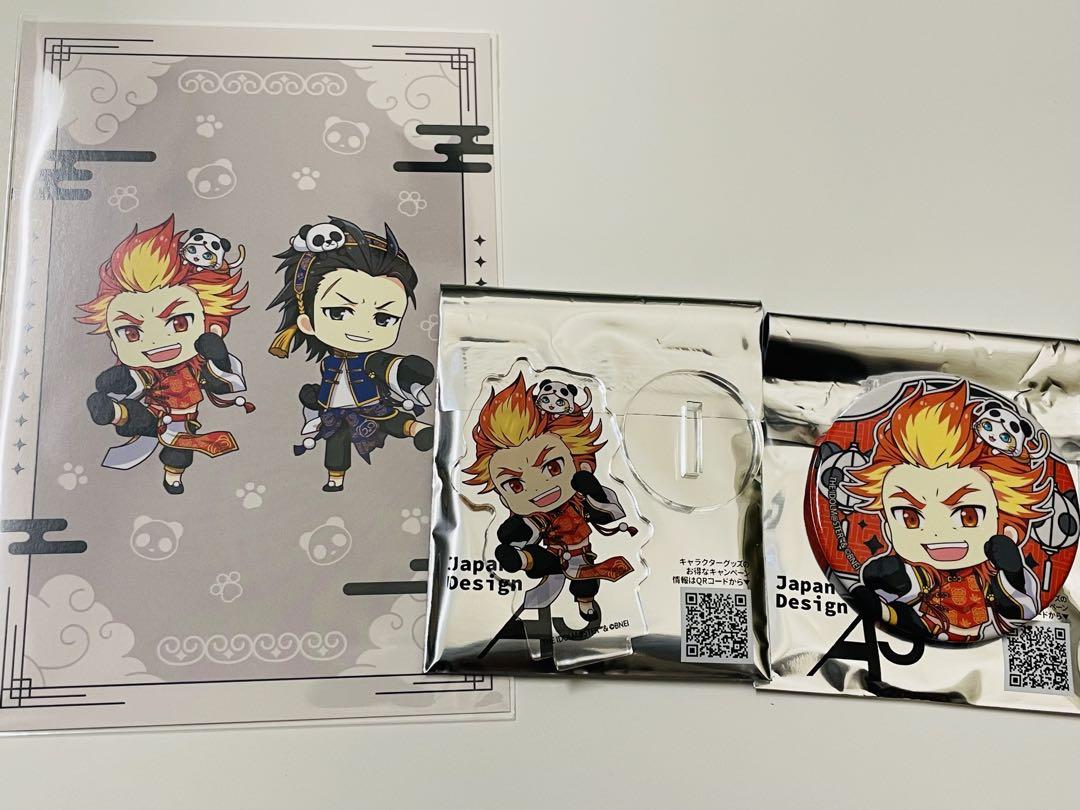 SideM 中華街 紅井朱雀 アクスタ 缶バッジ 神速一魂ポストカード