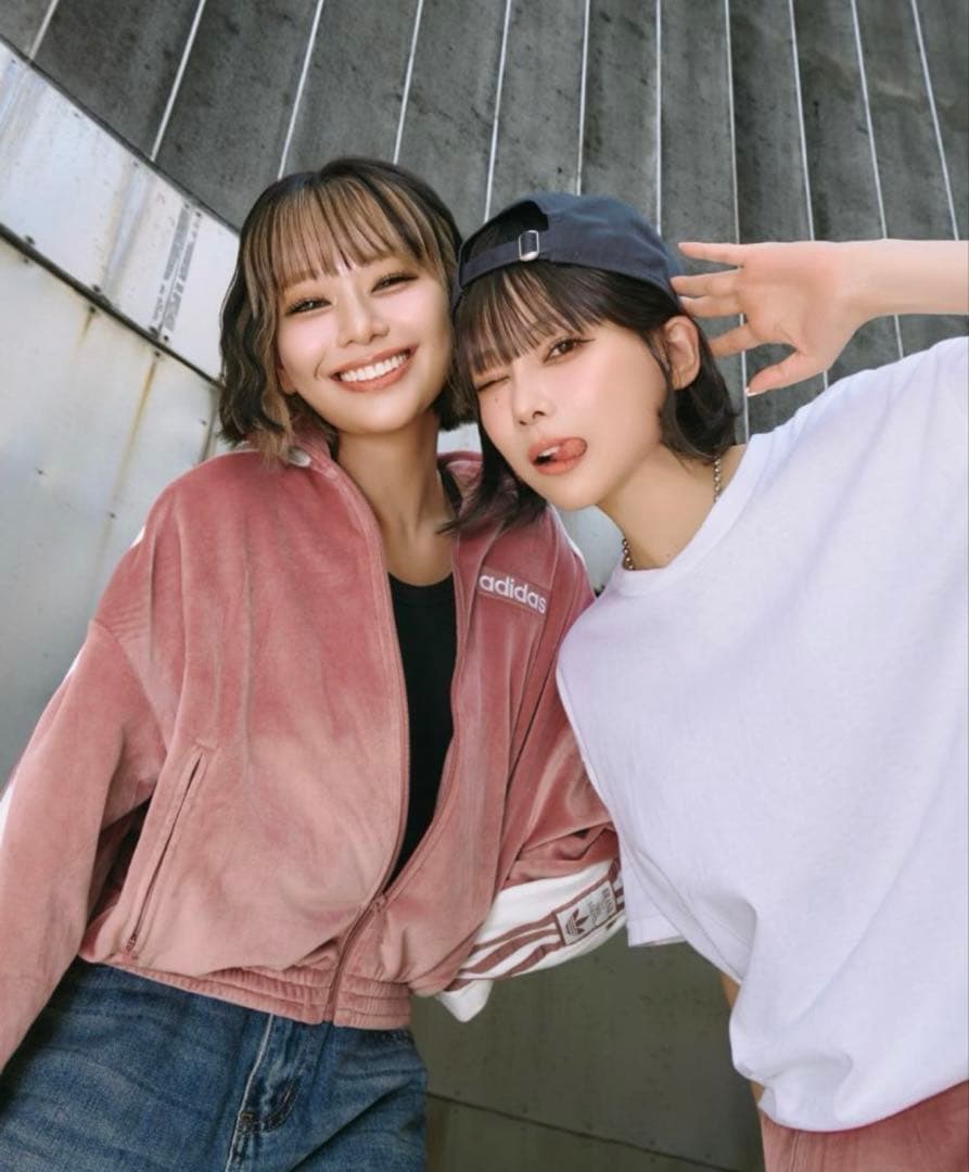 新品Ｌ⭐️当日⭐️adidas W ADIBREAK VELOUR TP 礒部希帆