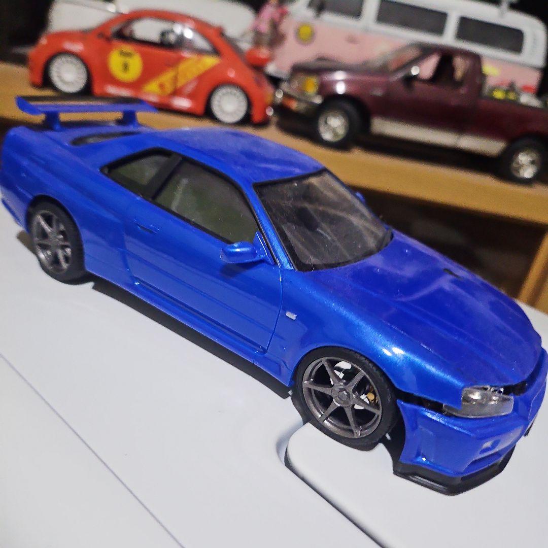 1/24 美車 日産スカイライン GTR34型 希少レア メタリックブルー