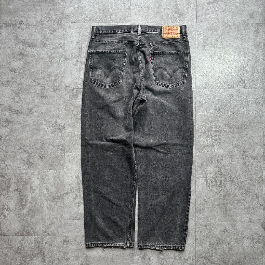 W36 L30】 levi's バギー ブラックリーバイス 550 569型 - メルカリ