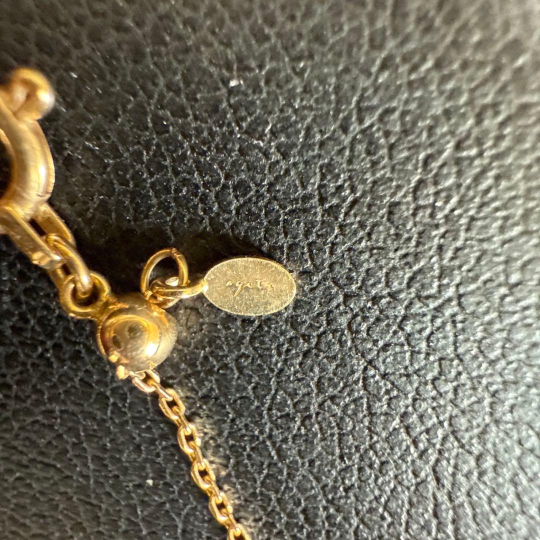 agete アガット K10ブレスレット イエローゴールド 地金 美品 agete アガット K10ブレスレット イエローゴールド 地金 美品