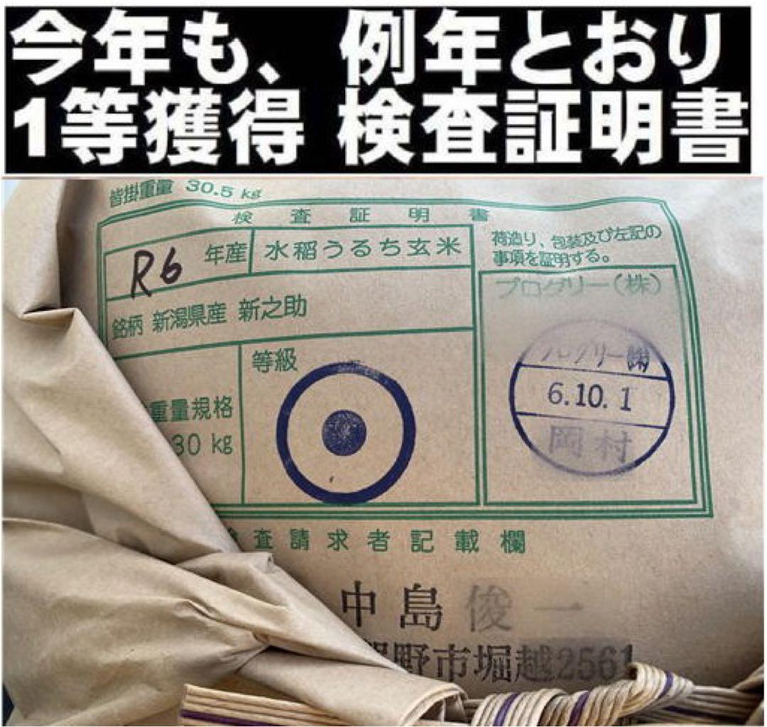 新米・令和6年産玄米新潟新之助　30kg（10kg×3）精米無料★農家直送04