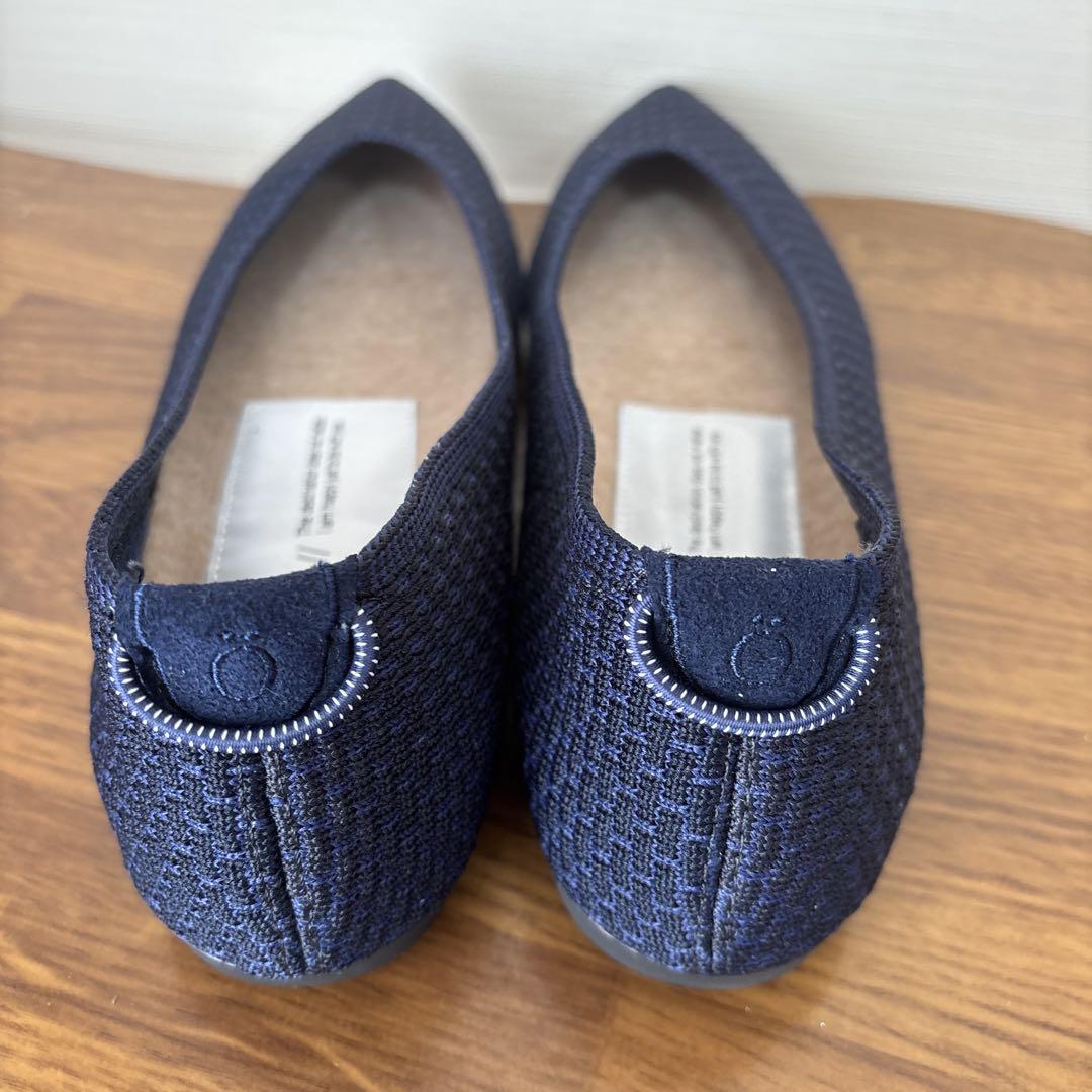 offen オッフェン  フラットシューズ Vカット ネイビー 40