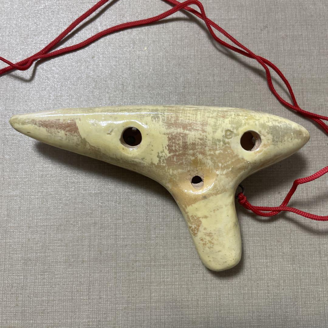 オカリナ　Prima Maestro Ocarina クリーム色　昭和レトロ
