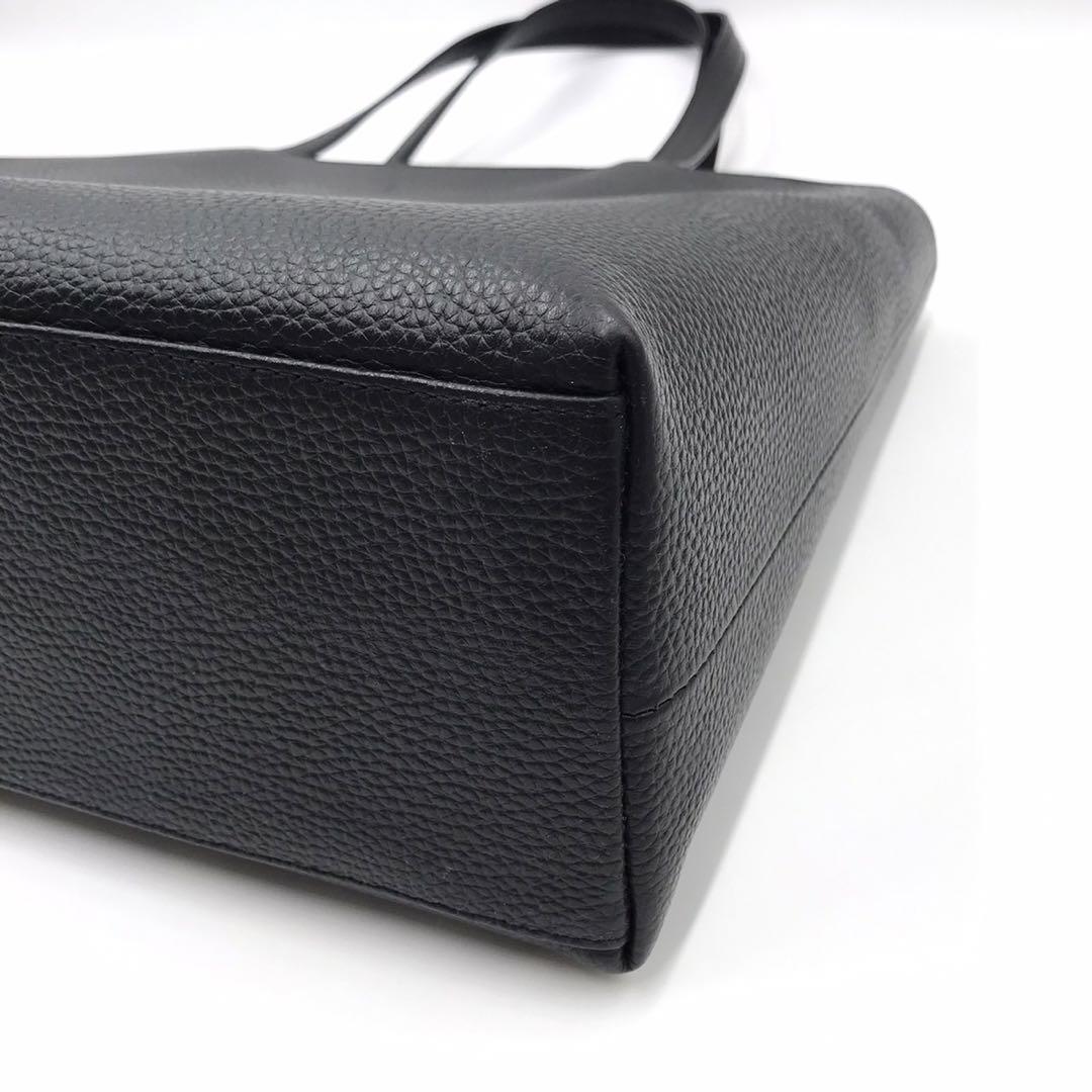 極美品✨ハッシュタグ トートバッグ ビジネスバッグ シボ革 ブラック A4収納可
