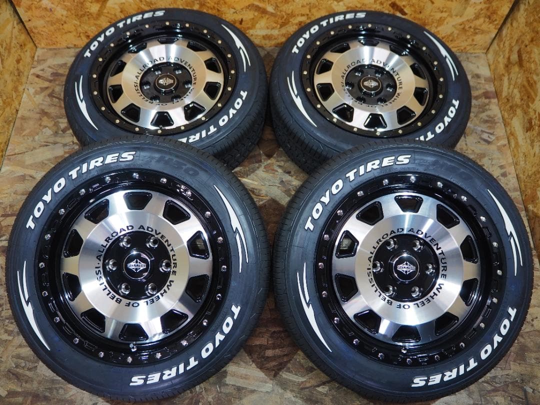 人気 H30ホワイトレター 新作ディッシュホイール T/W ハイエース カスタム