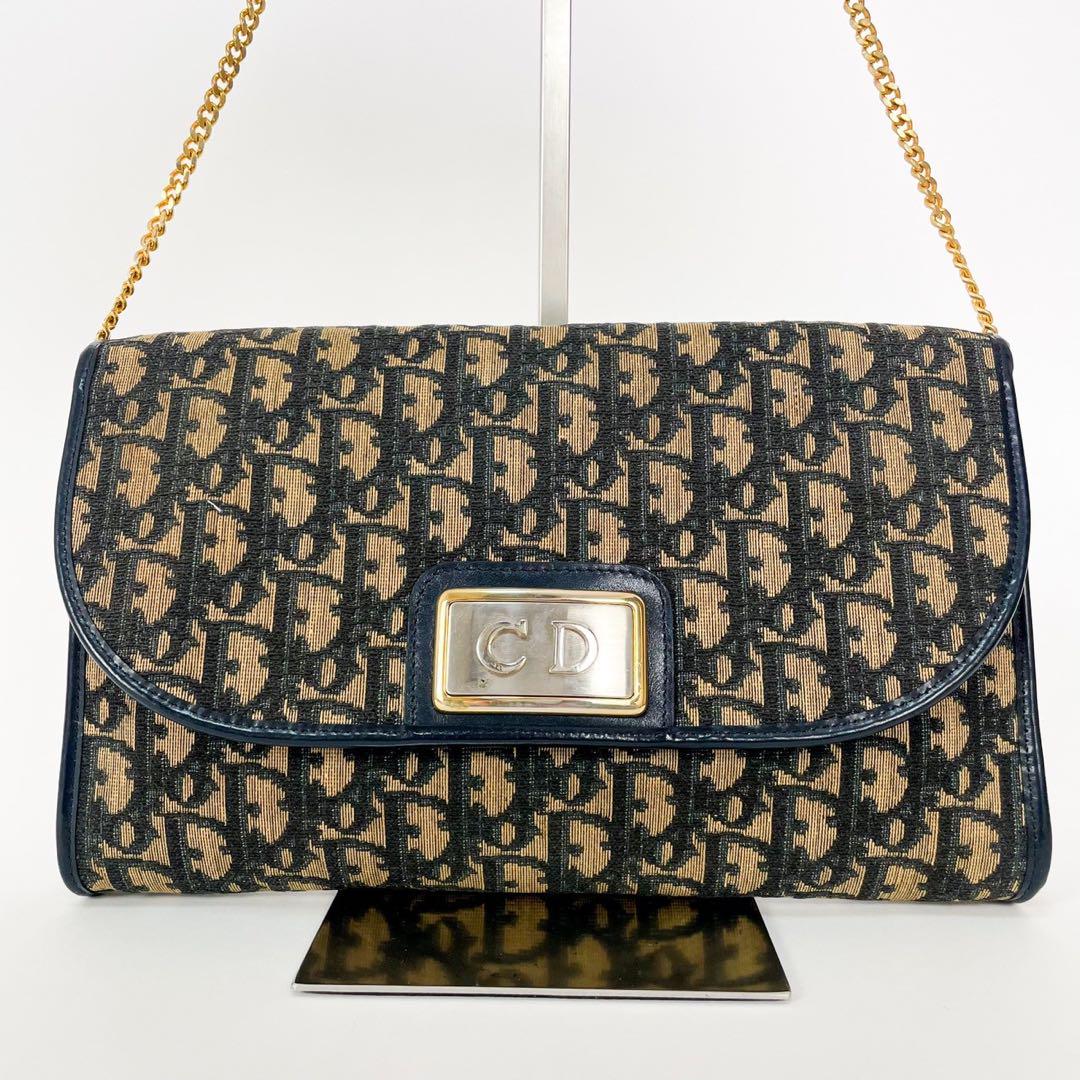 ヴィンテージ✨Christian Dior トロッター チェーンショルダーバッグ