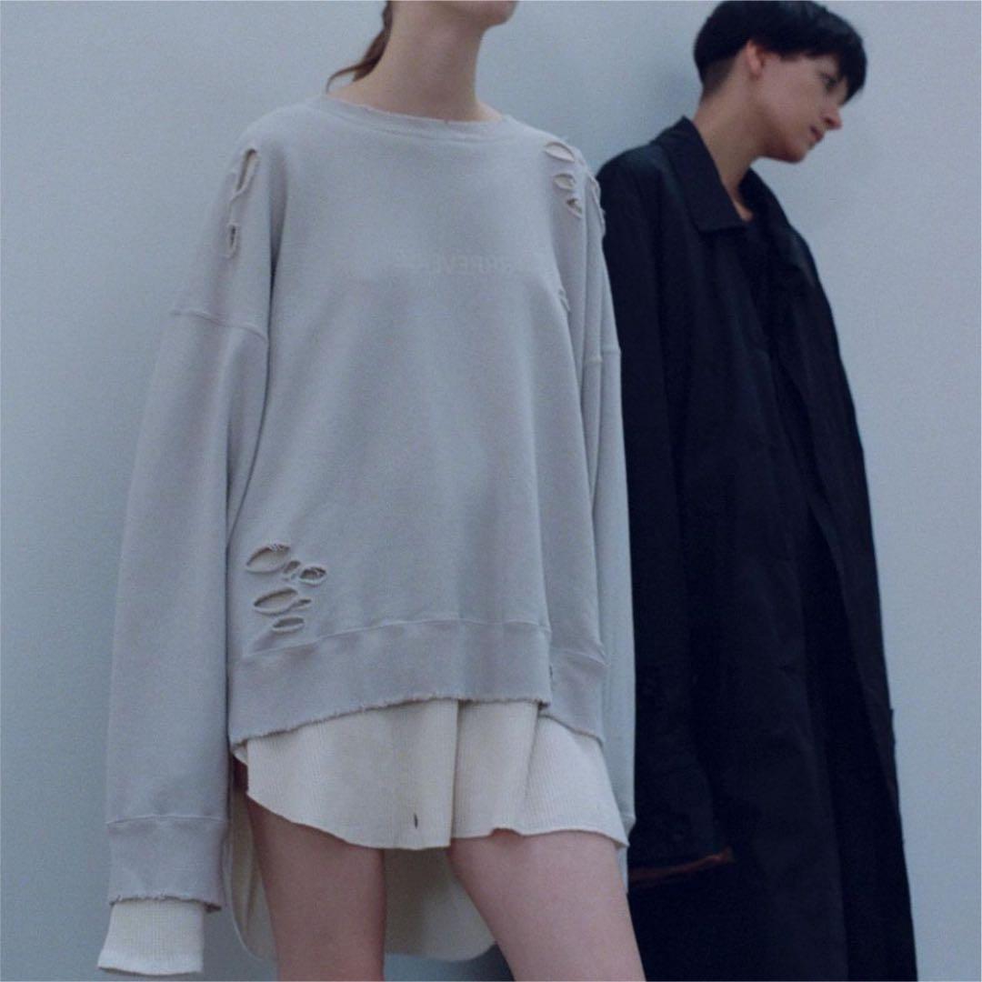 値下げ《stein》OVERSIZED LAYERED SWEAT LS