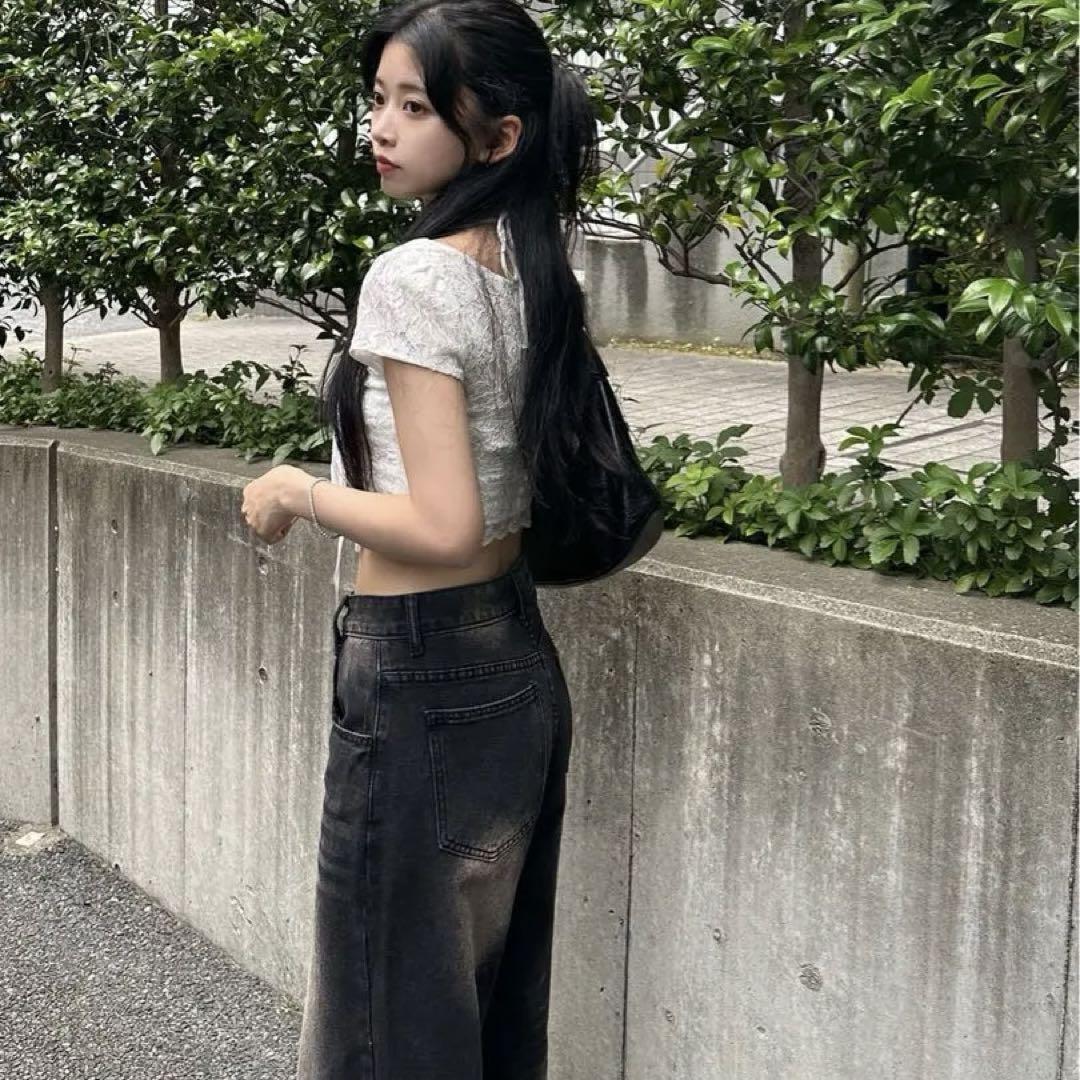M'S GRACY*Instagram掲載*フラワーレースボーダーカットソー 大人気 ミラーのマルチボーダーTシャツ。 最高な着心地、超