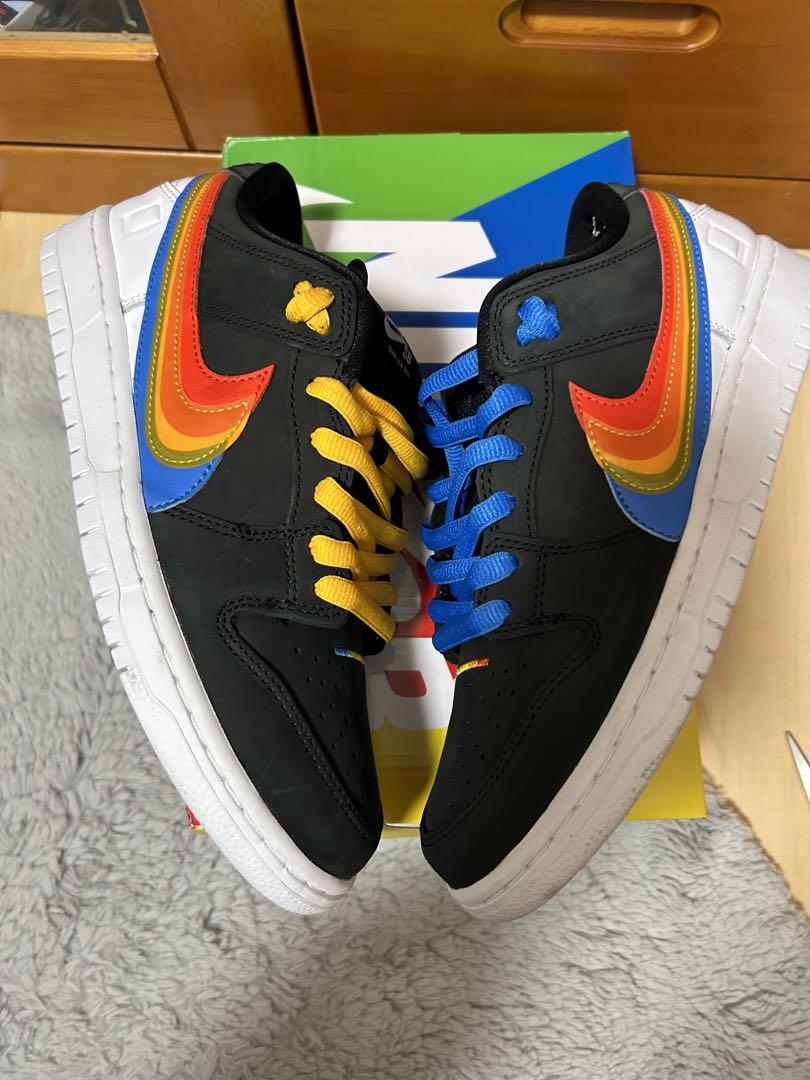 Polaroid×NikeSBDunkLowProQS Black/White