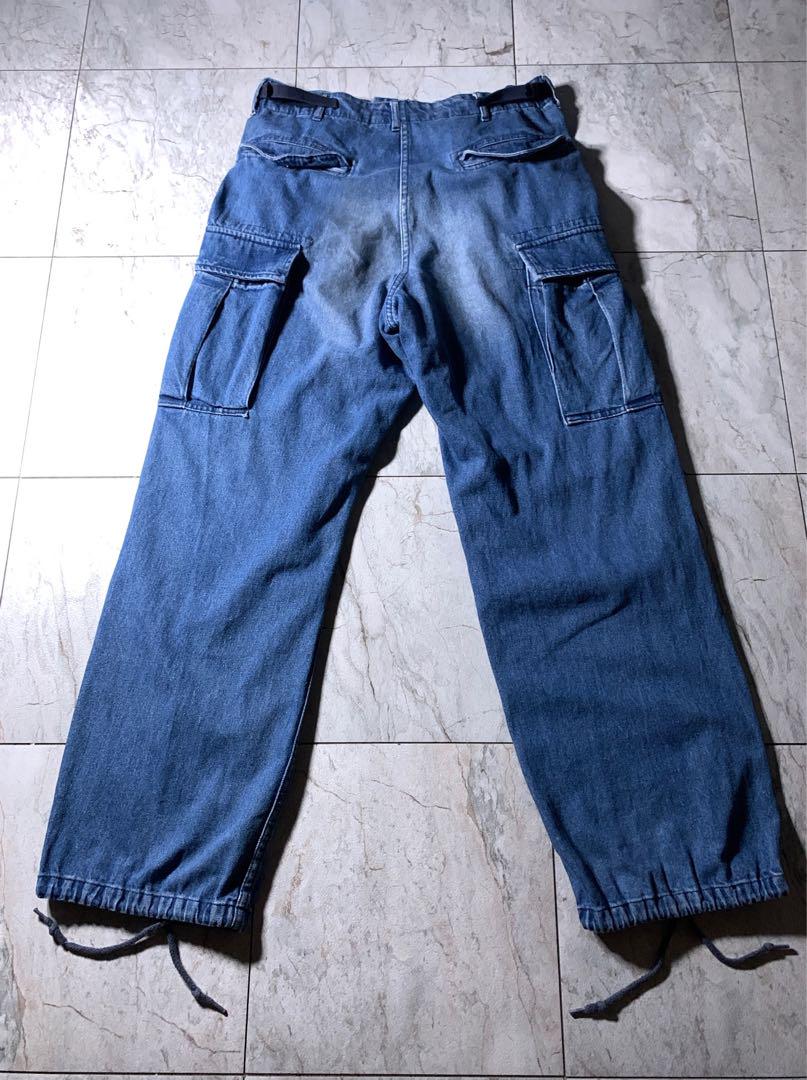 AVIREX M-65 ミリタリー デニム カーゴパンツ フィールドパンツ M