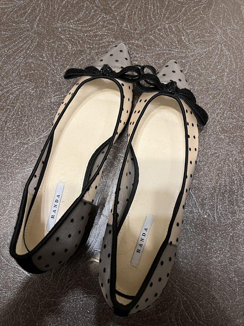 ラメリボンチュールパンプス