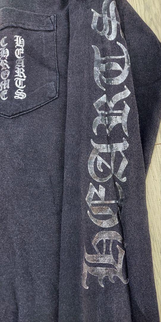 CHROME HEARTS　クロムハーツ　ロングTシャツ　黒×シルバー M