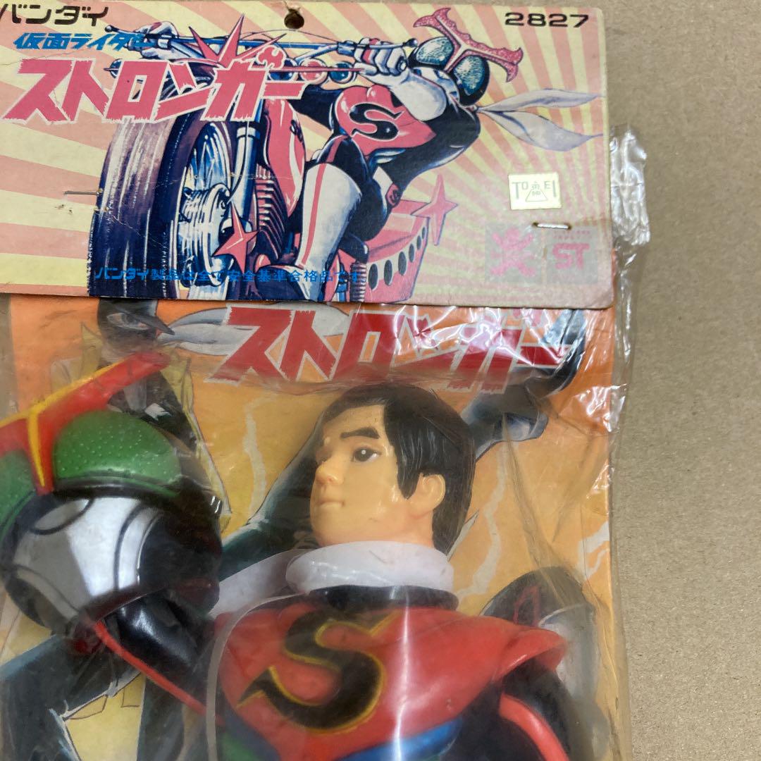⚠️当時物・貴重　仮面ライダーストロンガー　面取れスタンダードサイズ　　旧バンダイ ⚠️当時物・貴重 仮面ライダーストロンガー 面取れスタンダード