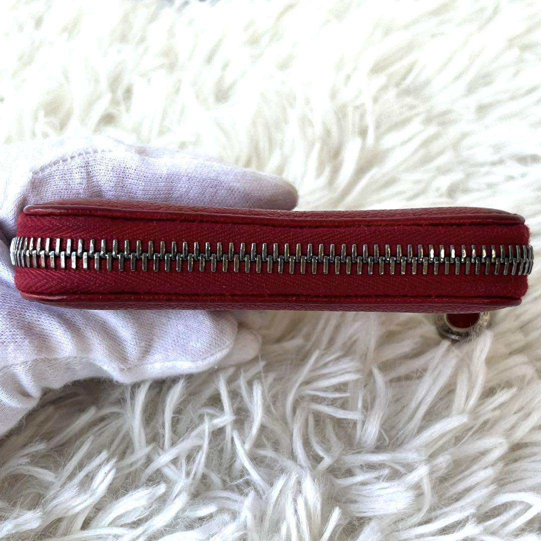 BVLGARI カードケース　コインケース レザーチャーム　ジップ　ファスナー