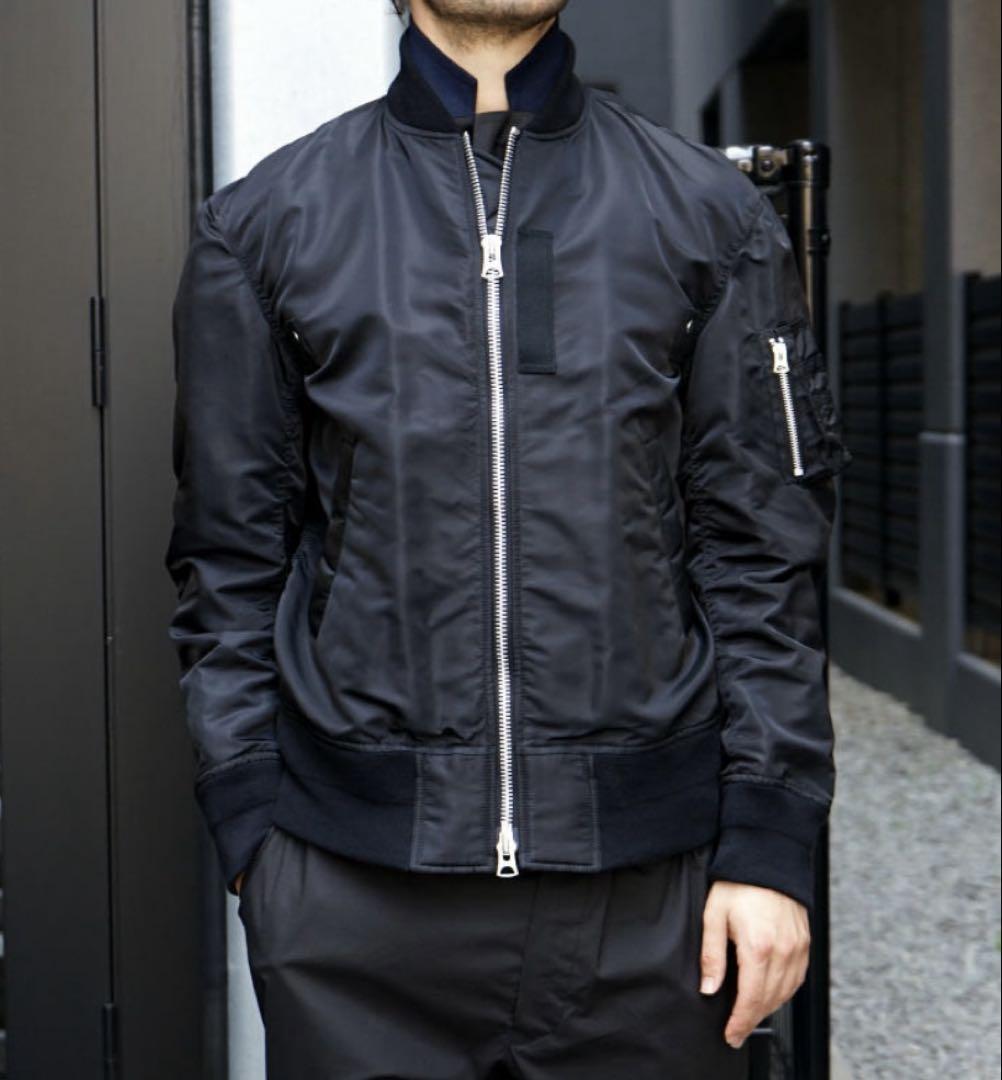 【値下げ】sacai テーラード型ドッキングMA-1 ブルゾン　ジャケット