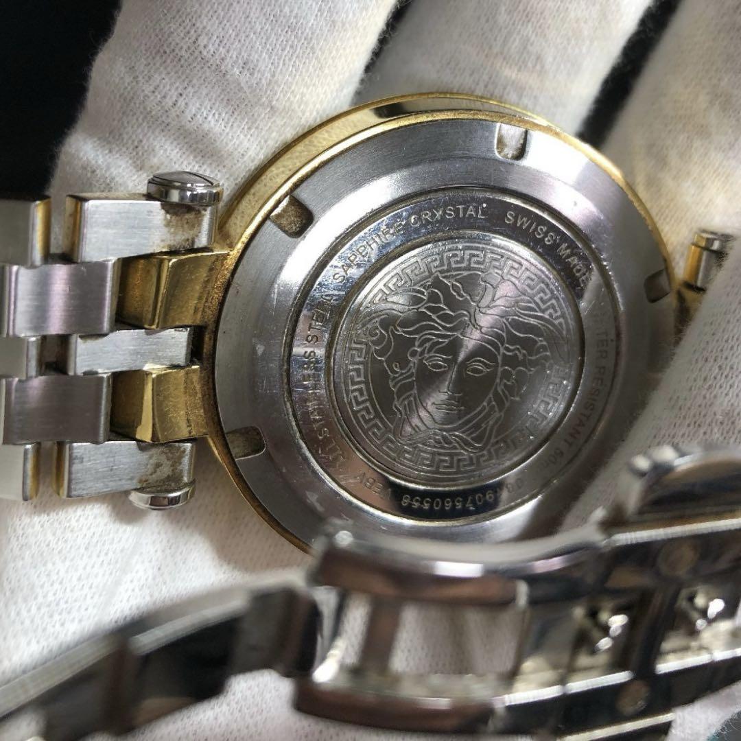 VERSACE ヴェルサーチ VFG ラウンド クロノグラフ ゴールド 腕時計