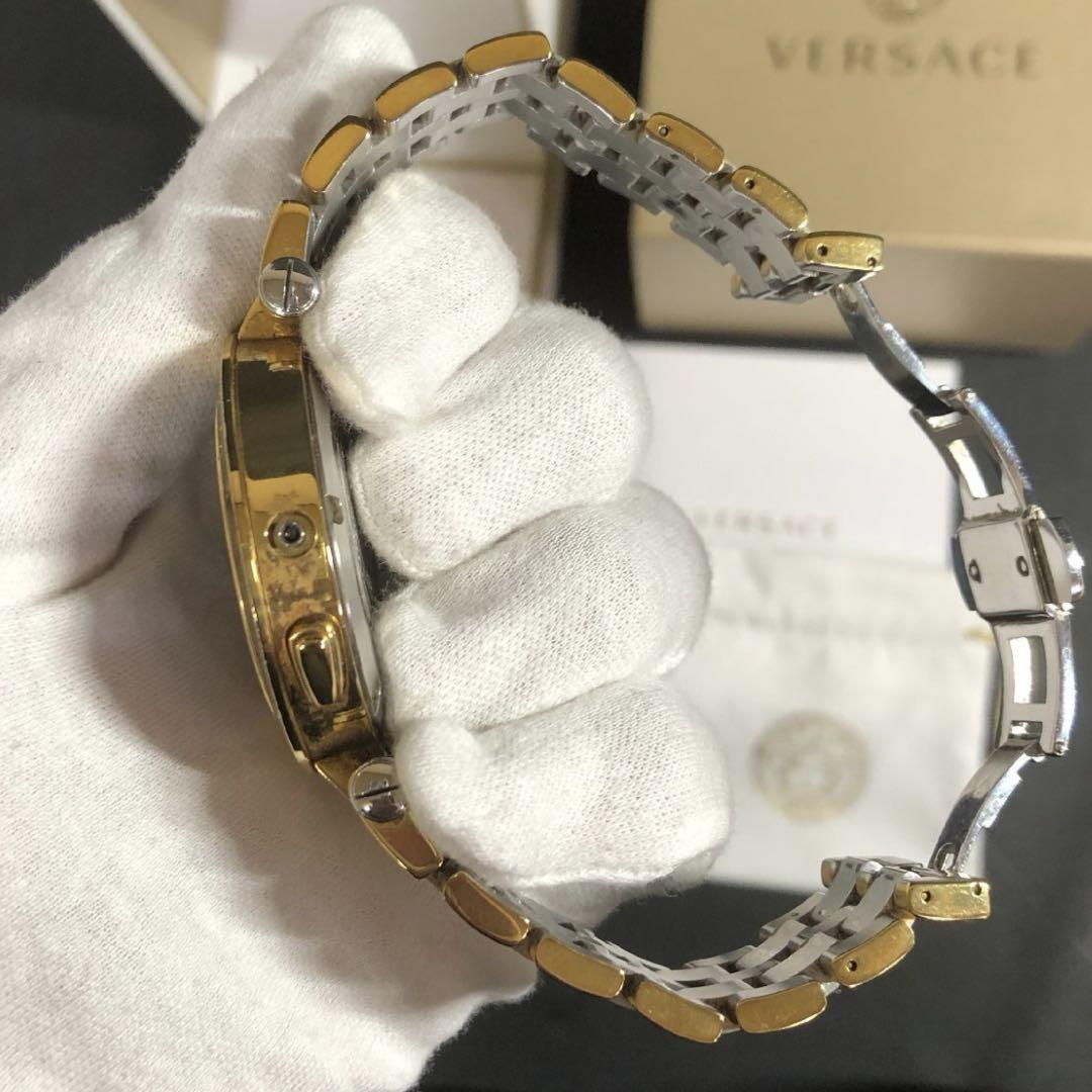 VERSACE ヴェルサーチ VFG ラウンド クロノグラフ ゴールド 腕時計