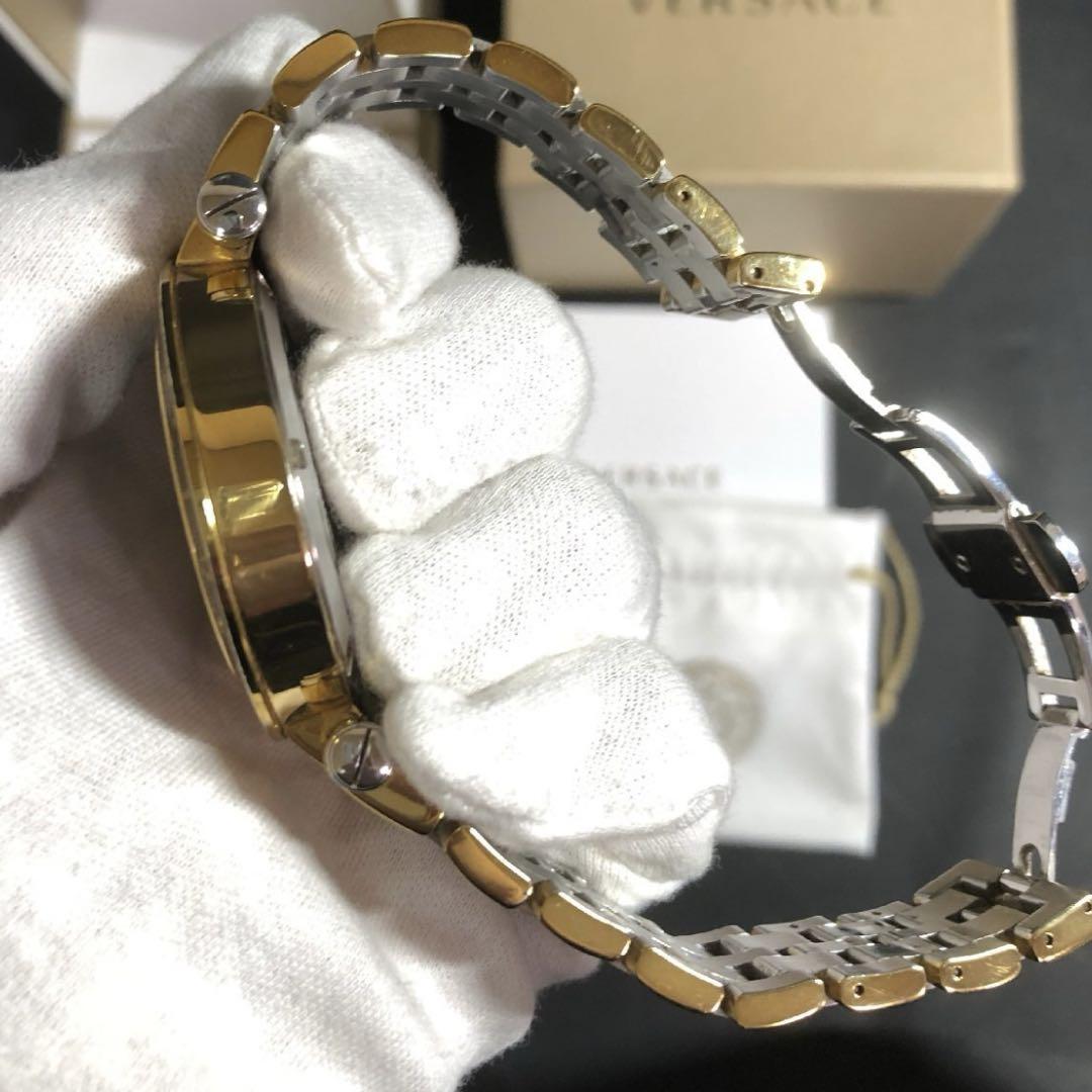 VERSACE ヴェルサーチ VFG ラウンド クロノグラフ ゴールド 腕時計