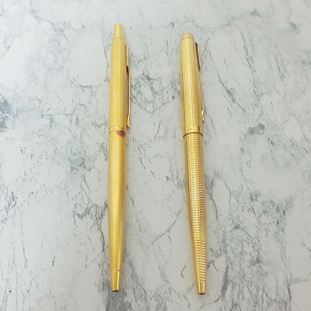 フランス製/USA製 PARKER パーカー ノック式ボールペンセット ゴールド