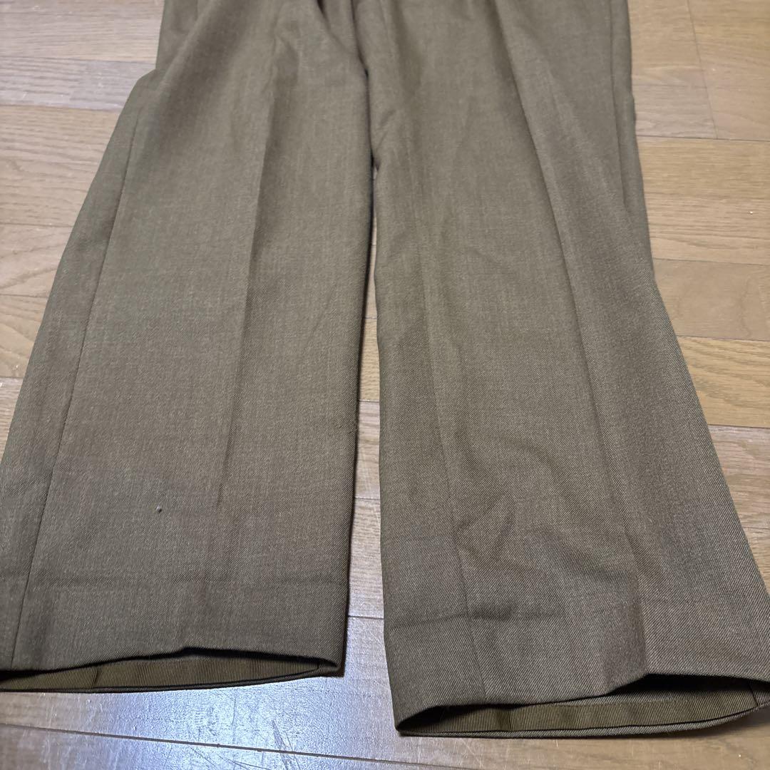 90s イギリス軍　バラックパンツ　ミリタリーパンツ　軍パン　スラックス　ワイド