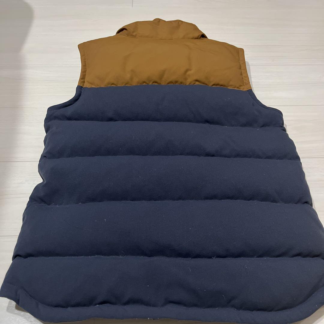 patagonia ダウンベスト XS ブラウン/ネイビー