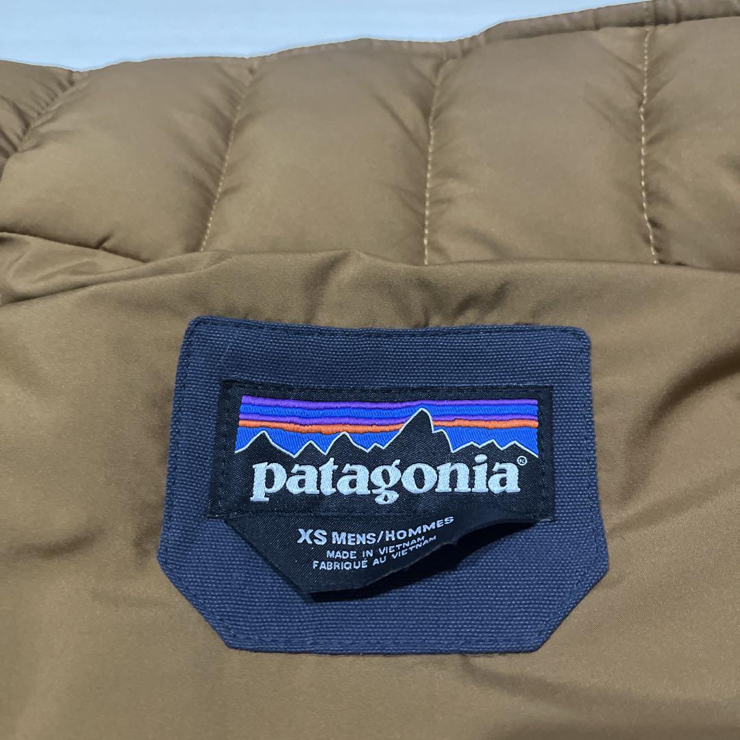 patagonia ダウンベスト XS ブラウン/ネイビー