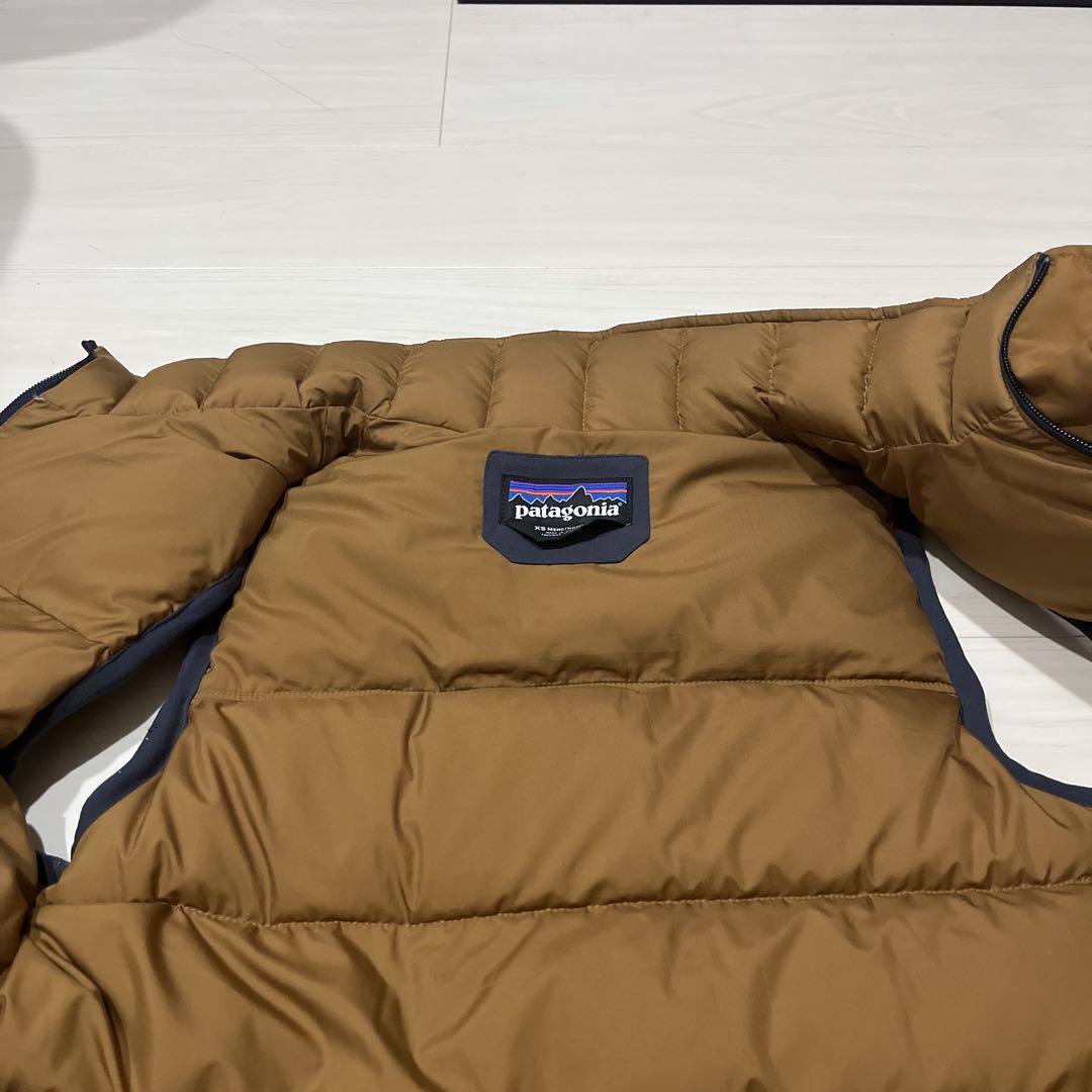patagonia ダウンベスト XS ブラウン/ネイビー