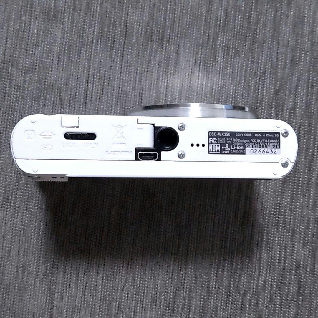 SONY DSC-WX350 ホワイト バッテリー、ストラップ付
