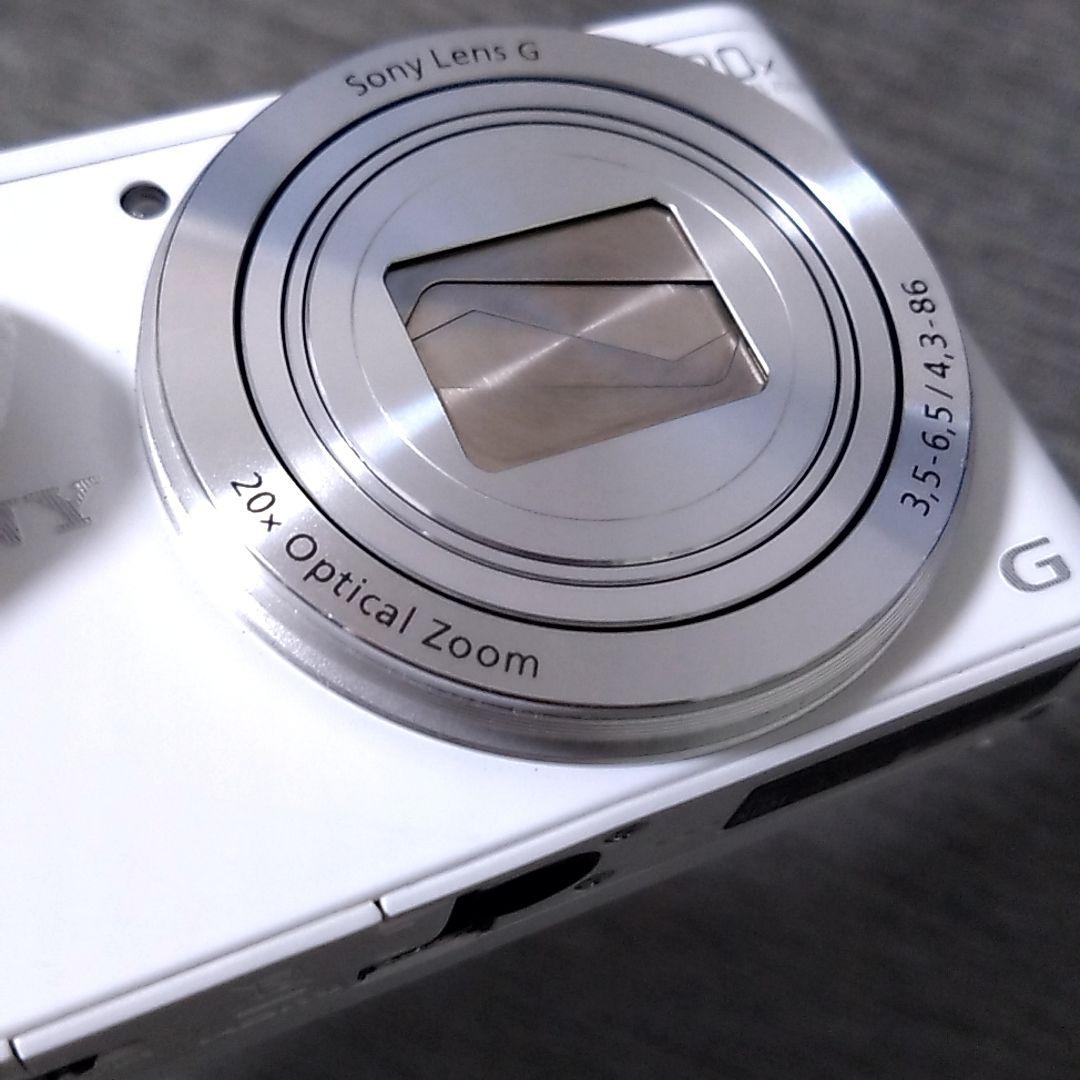SONY DSC-WX350 ホワイト バッテリー、ストラップ付