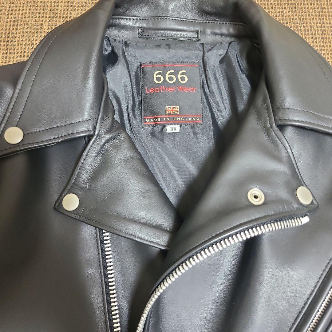 【美品】666　ライダース　革ジャン　ダブル