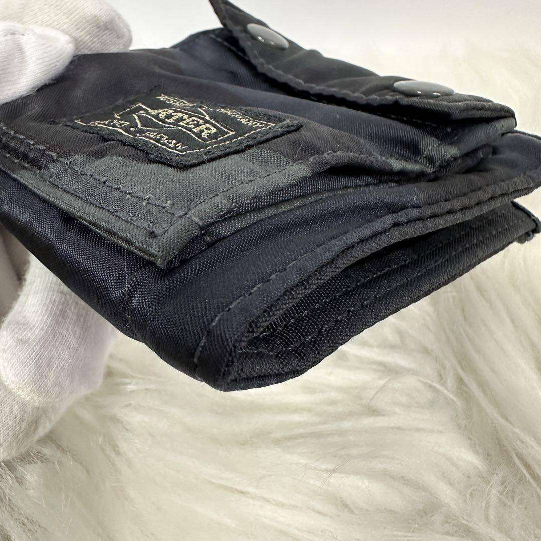 【極美品】PORTER タンカー３０周年限定二つ折り財布 ネイビー×カモフラ PORTER - ポーター タンカー30周年アニバーサリー迷彩柄 二