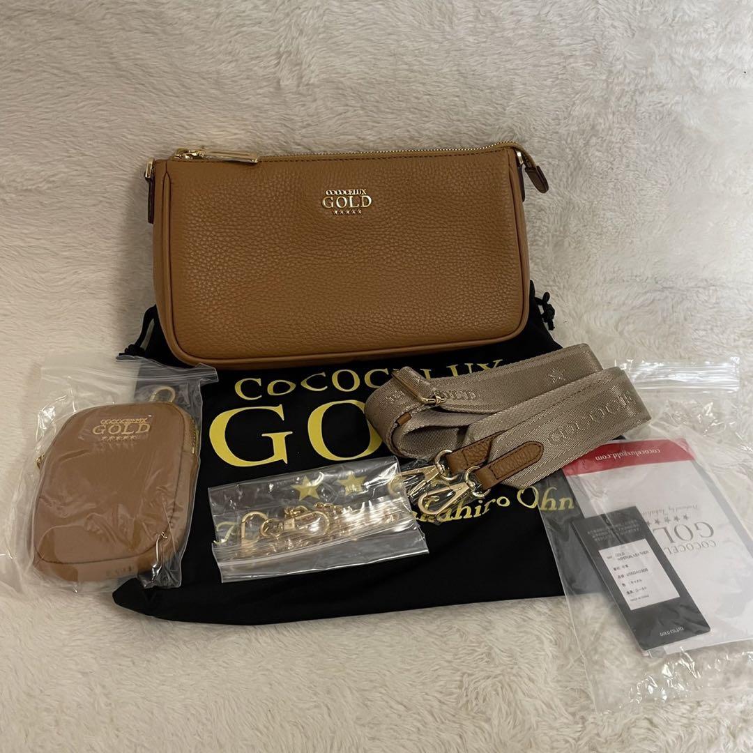 美品未使用品✨COCOCELUXGOLD ショルダーバッグ ミニポーチ付き