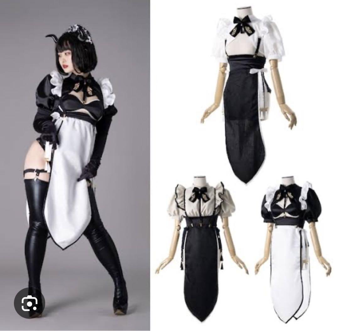 M企画 フェティッシュメイド 黒 白 コスプレ