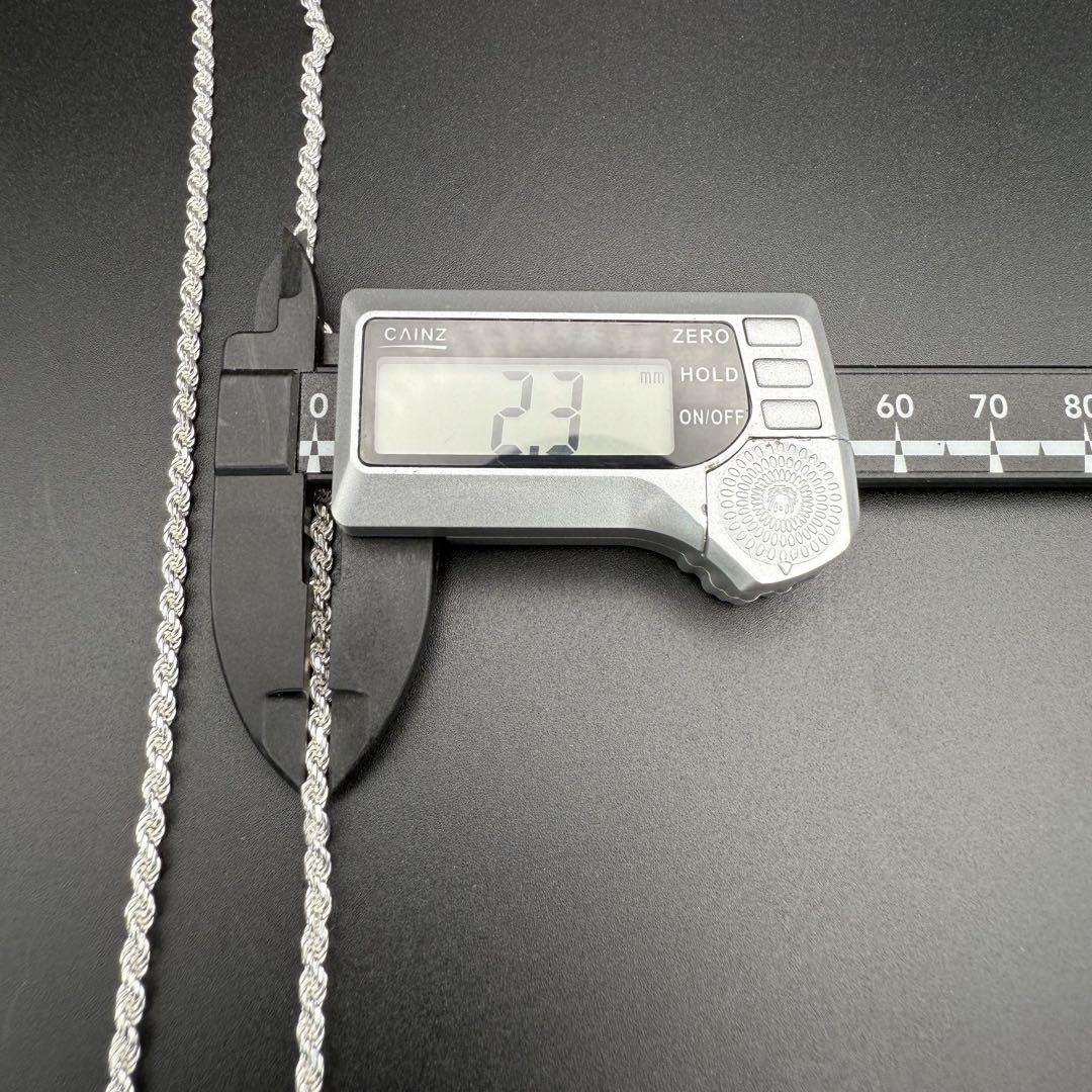 ●【新品】SILVER925 ロープチェーン 2.3mm幅 45cm