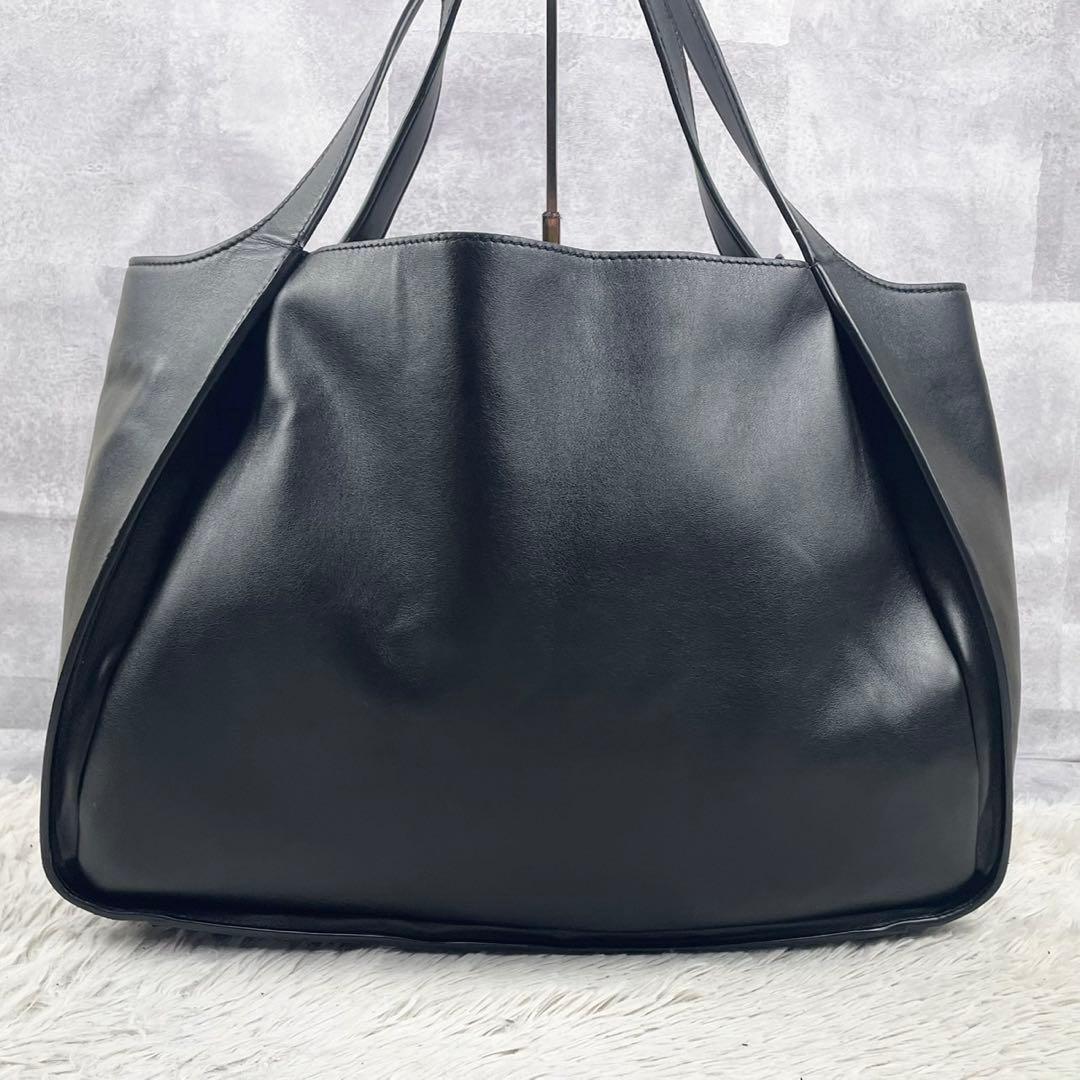 A4可 美品 ステラマッカートニー レザー トートバッグ パンチング ブラック A4可 美品 ステラマッカートニー レザー トートバッグ パンチング 黒