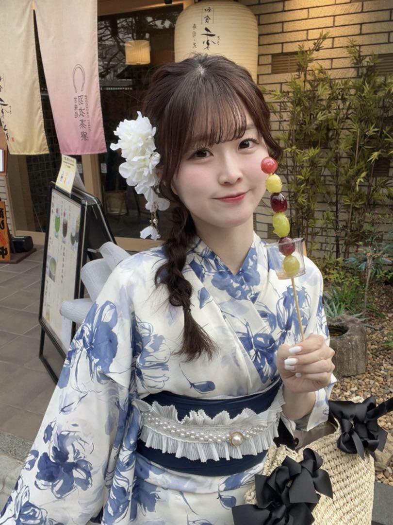 【新品】グレイルGRL　水彩花柄浴衣セット[fy028]