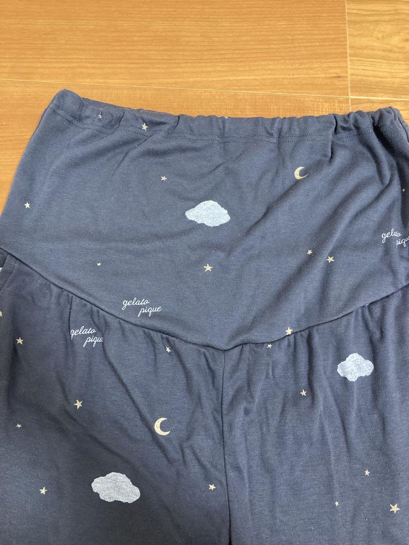 新品 ジェラートピケ マタニティパジャマ上下セット ネイビー