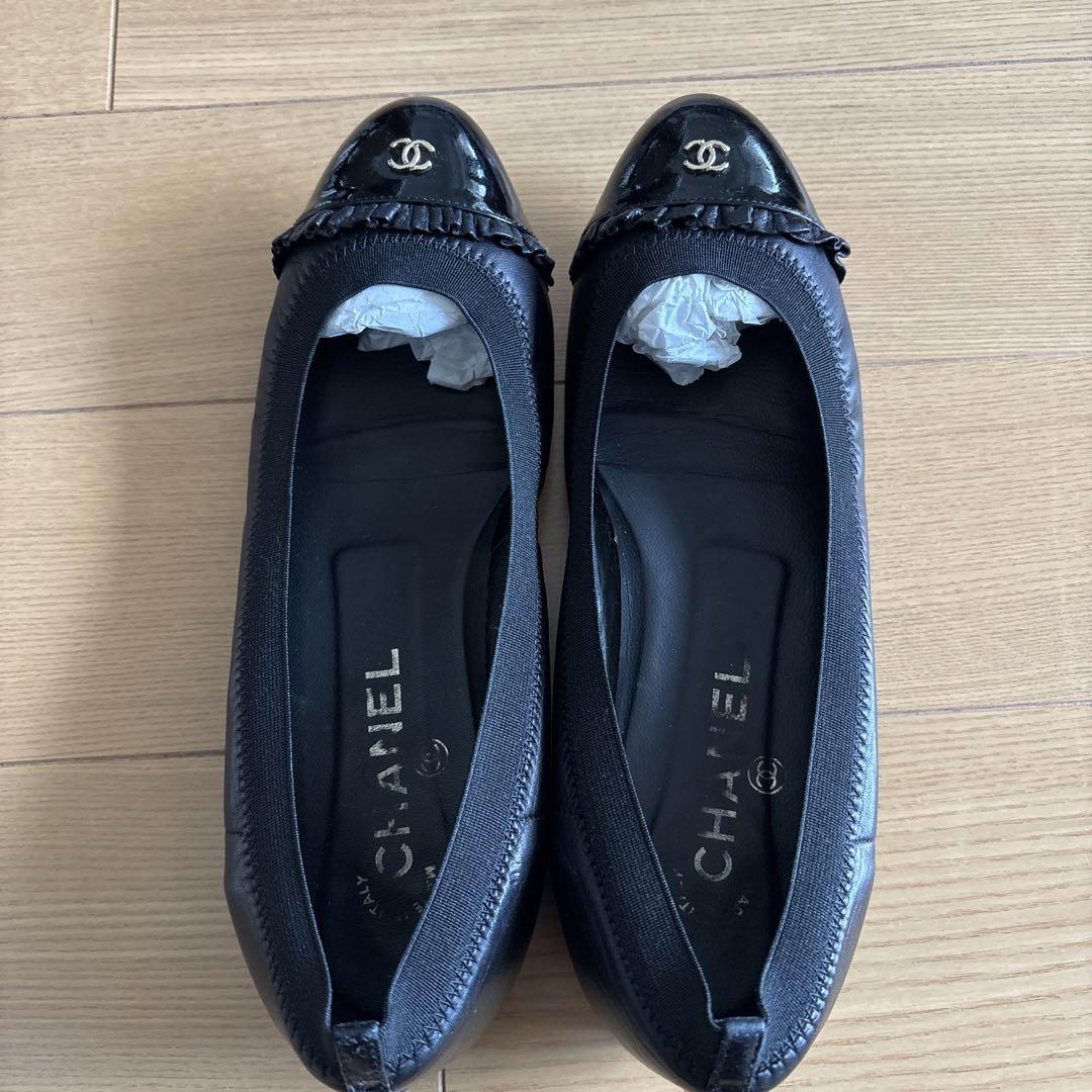 シャネルフラットパンプス　38.5