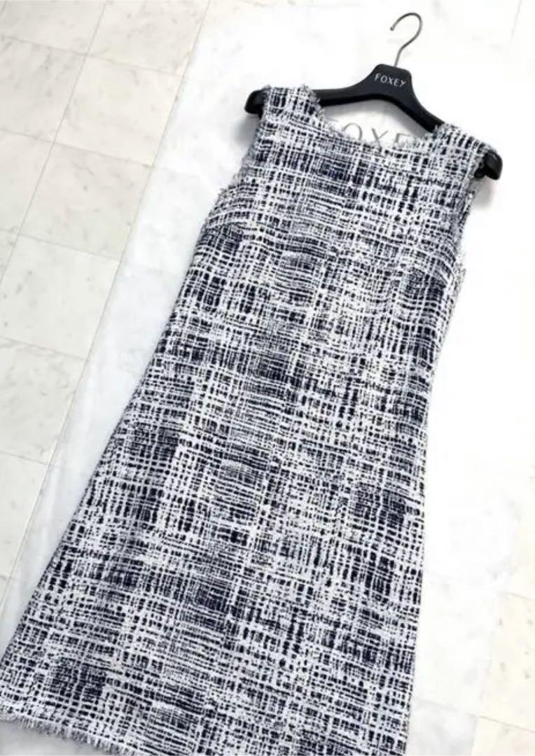 ♡美品♡ PRADA プラダ ツイード ドレス フレア ワンピース