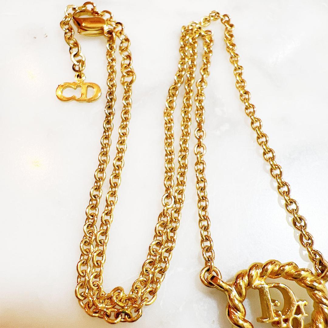 【美品】クリスチャンディオール ネックレス ツイストチェーン Christian Dior(クリスチャンディオール) / ネックレス/--/GLD