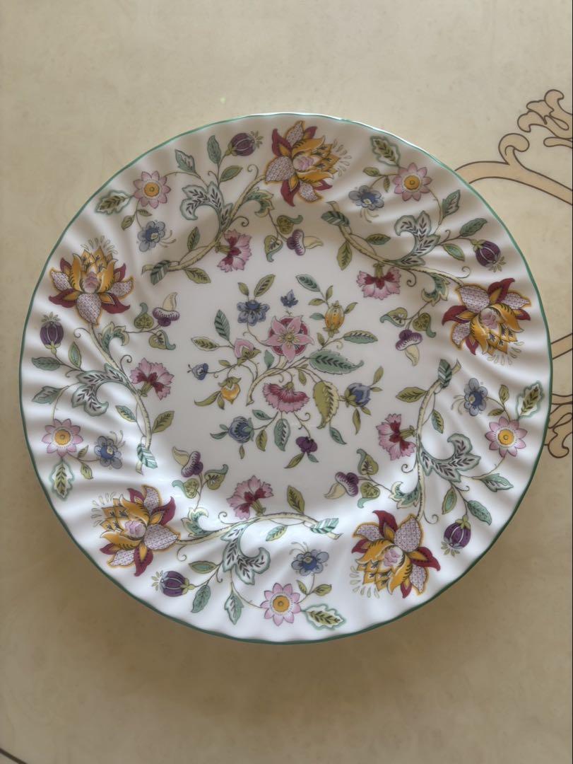 MINTON HADDON HALL 陶磁器 花 置物イギリス雑貨(メ1256) ミントン ハドンホール プレート花柄 Minton HADDON HALL英国製