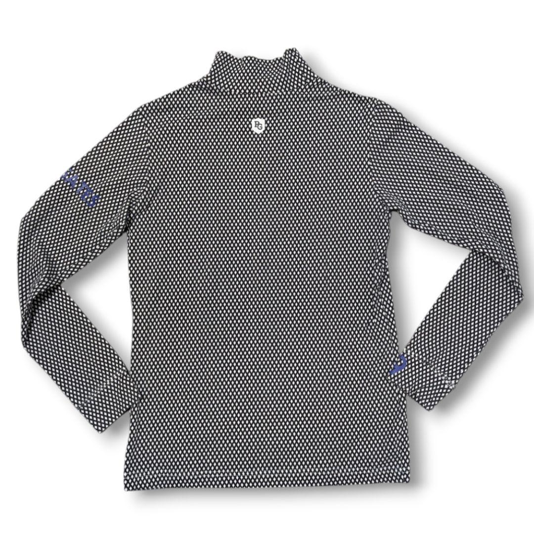 パーリーゲイツ ダイヤチェック モックネックロングTシャツ